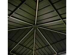 Home Deluxe Pavillon Azur 270 cm x 270 cm x 200 cm Solar-LED-Beleuchtung