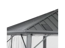 Home Deluxe Pavillon Azur 270 cm x 270 cm x 200 cm Solar-LED-Beleuchtung