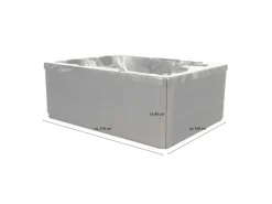 Online Home Deluxe Whirlpool Black Marble für 3 Personen 210 x 160 x 85 cm