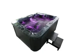 Online Home Deluxe Whirlpool Black Marble für 3 Personen 210 x 160 x 85 cm