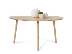 Discount Homestyle4u Beistelltisch Natur Couchtisch Holztisch Nierentisch Kiefer Nature