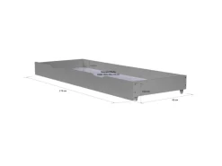 Hot Homestyle4u Bettkasten in 173x16x63 cm 2040 Grau