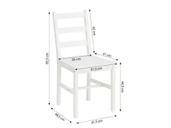 Sale Homestyle4u Essgruppe aus Kiefernholz mit 4 Stühlen in 3061 Weiß