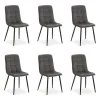Discount Homestyle4u Esszimmerstuhl 6er Set in Anthrazit Samt 2329