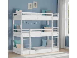 Best Homestyle4u Etagenbett 90x200 cm in Weiß 1978