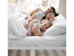 Homestyle4u Familienbett XXL 270x200 cm in mit Lattenrost 2050