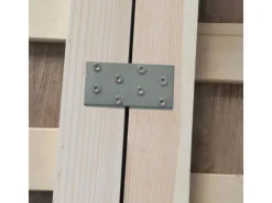 Homestyle4u Familienbett XXL 270x200 cm in Braun mit Lattenrost 2049