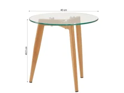 Homestyle4u Glastische Beistelltisch Couchtisch Glas Rund 2 er Set 1822