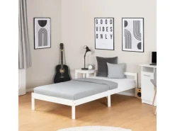 Outlet Homestyle4u Holzbett 90 x 200 cm Weiß 1412