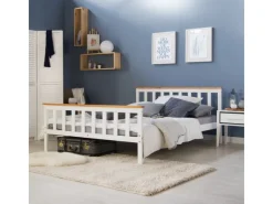 Online Homestyle4u Holzbett 140 x 200 cm Weiß 1843