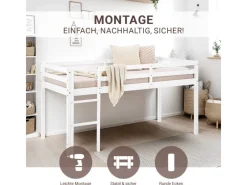 Online Homestyle4u Kinderbett 90x200 mit Lattenrost in 2252 Weiß