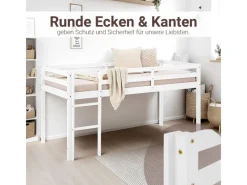Online Homestyle4u Kinderbett 90x200 mit Lattenrost in 2252 Weiß