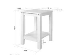 Hot Homestyle4u Nachttisch 38x47x32 in Braun 1826 Nature