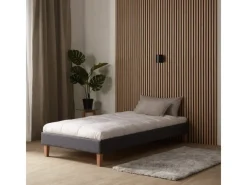 Outlet Homestyle4u Polsterbett mit Matratze 90x200 Grau