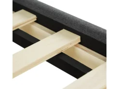 Homestyle4u Polsterbett mit Lattenrost 90x200 cm in Grau 1984