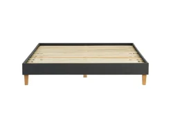 New Homestyle4u Polsterbett mit Lattenrost 160x200 cm in Grau 1982