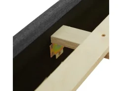 New Homestyle4u Polsterbett mit Lattenrost 160x200 cm in Grau 1982