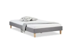 Homestyle4u Polsterbett mit Lattenrost 120x200 cm in Grau 1983