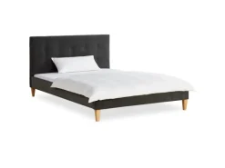 Sale Homestyle4u Polsterbett 140x200 cm mit Lattenrost Doppelbett Samt Anthrazit 2621