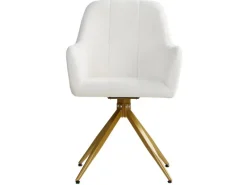 Homestyle4u Polsterstuhl Drehbar 4er Set in Beige 2731