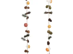 Discount House of Seasons Girlande Pilz 2-fach Sortiert 120 cm x 5 cm x 6 cm Rot-Gelb