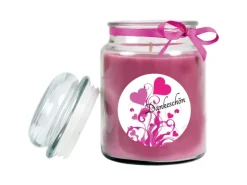 Online HS Candle Duftkerze & Bonbon Glas Danke Lavendel Lila