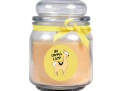 Hot HS Candle Duftkerze & Bonbon Glas Comic Gelb Vanille