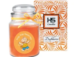 HS Candle Duftkerze & Bonbon Glas Comic Orange Honigmelone