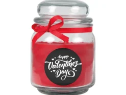 HS Candle Duftkerze & Glas Valentinstag Bonbon 70h Valentine's Day