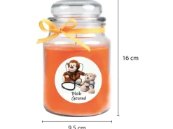 Best HS Candle Duftkerze & Glas Genesung Honigmelone Orange