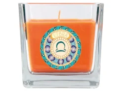 HS Candle Duftkerze & Glas Sternzeichen Honigmelone 50 Stunden Waage