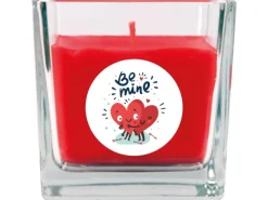 Online HS Candle Duftkerze & Glas Valentinstag Viereck 50h Be Mine