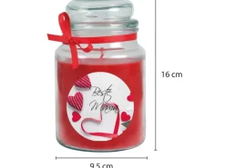 Discount HS Candle Duftkerze & Glas Muttertag Rot Rose