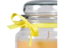 HS Candle Duftkerze & Glas Neujahr Creme Bonbon 70h