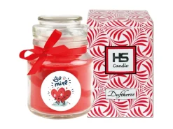 HS Candle Duftkerze & Glas Valentinstag Bonbon 30h Be Mine