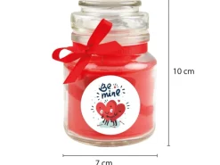 HS Candle Duftkerze & Glas Valentinstag Bonbon 30h Be Mine
