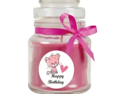 HS Candle Duftkerze & Glas Geburtstag Lavendel Lila