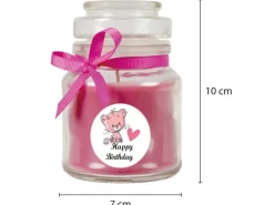 HS Candle Duftkerze & Glas Geburtstag Lavendel Lila