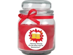 Sale HS Candle Duftkerze & Glas Vatertag Rot Rose