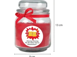Sale HS Candle Duftkerze & Glas Vatertag Rot Rose