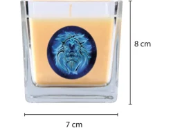 HS Candle Duftkerze & Glas Sternzeichen Vanille 50 Stunden Löwe