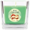 Sale HS Candle Duftkerze & Glas Weihnachten Grün Bonbon 50h