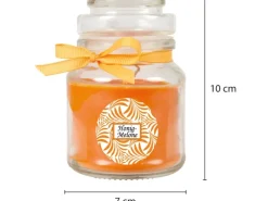 Clearance HS Candle Duftkerze & Glas Duft Schriftzug Bonbon Ø7 cm Honigmelone