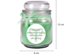 HS Candle Duftkerze & Glas Sternzeichen Coconut Limes 70 Stunden Widder