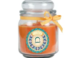 Outlet HS Candle Duftkerze & Glas Sternzeichen Honigmelone 70 Stunden Waage