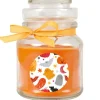HS Candle Duftkerze & Glas Halloween Orange Bonbon 30h