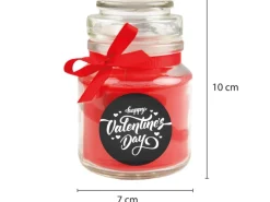 HS Candle Duftkerze & Glas Valentinstag Bonbon 30h Valentine's Day