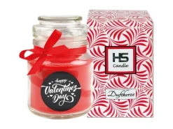 HS Candle Duftkerze & Glas Valentinstag Bonbon 30h Valentine's Day