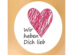 HS Candle Duftkerze & Glas Herzen Vanille Gelb