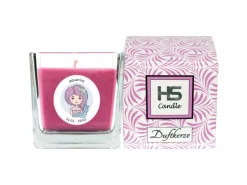 HS Candle Duftkerze & Glas Sternzeichen Lavendel 50 Stunden Wassermann